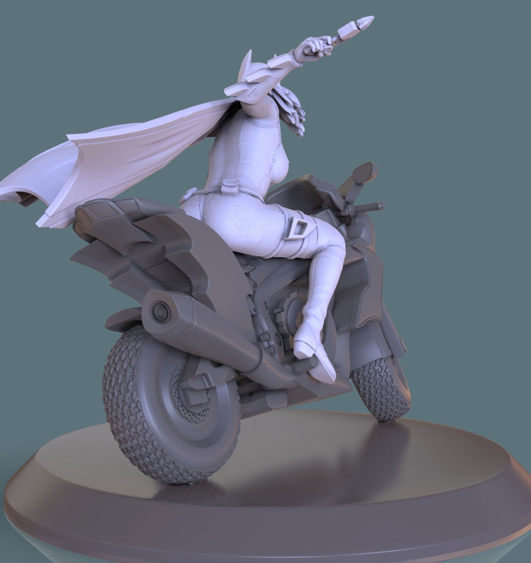 BATGIRL AND HER BIKE 3D print model_55