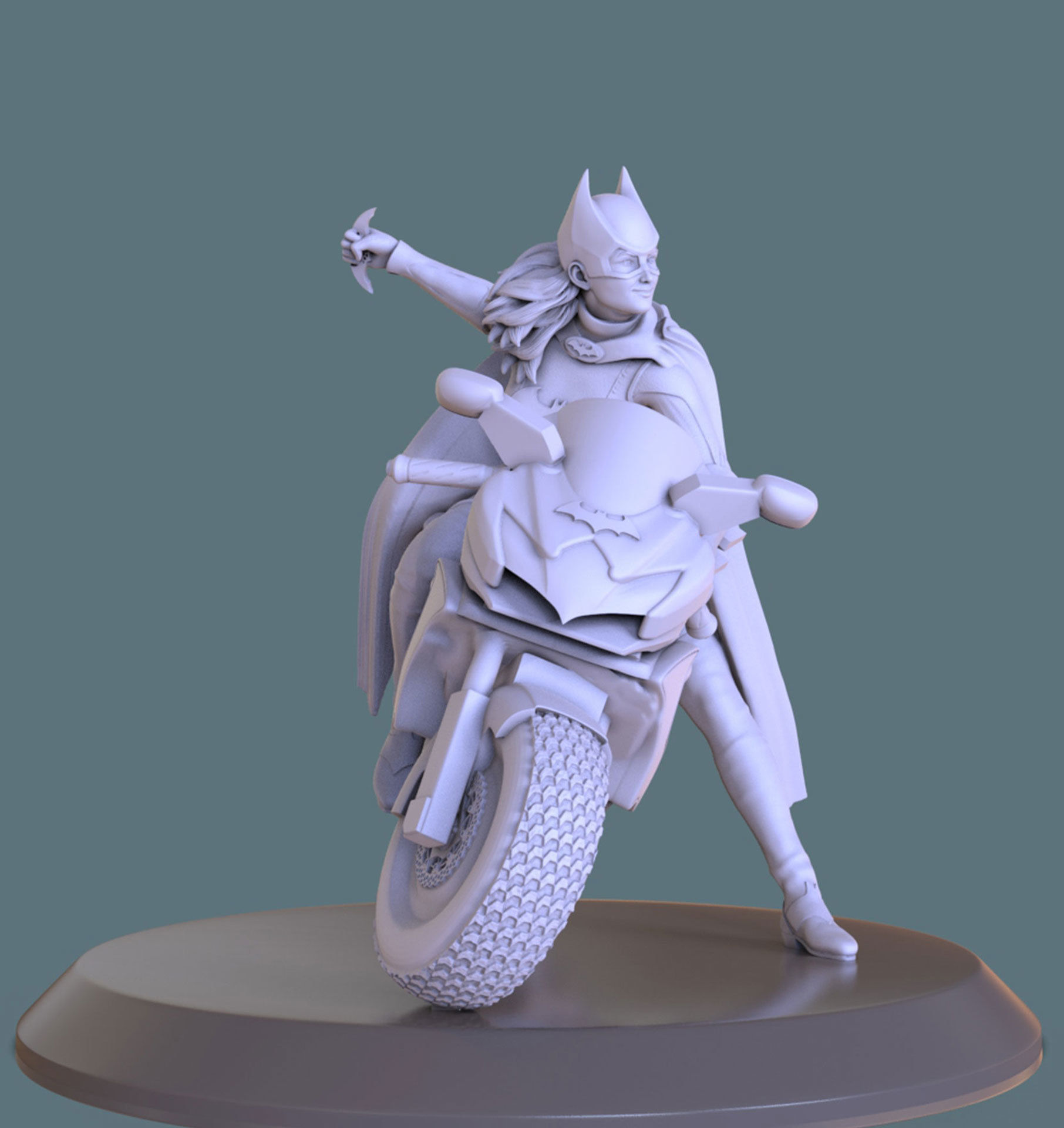 BATGIRL AND HER BIKE 3D print model_62