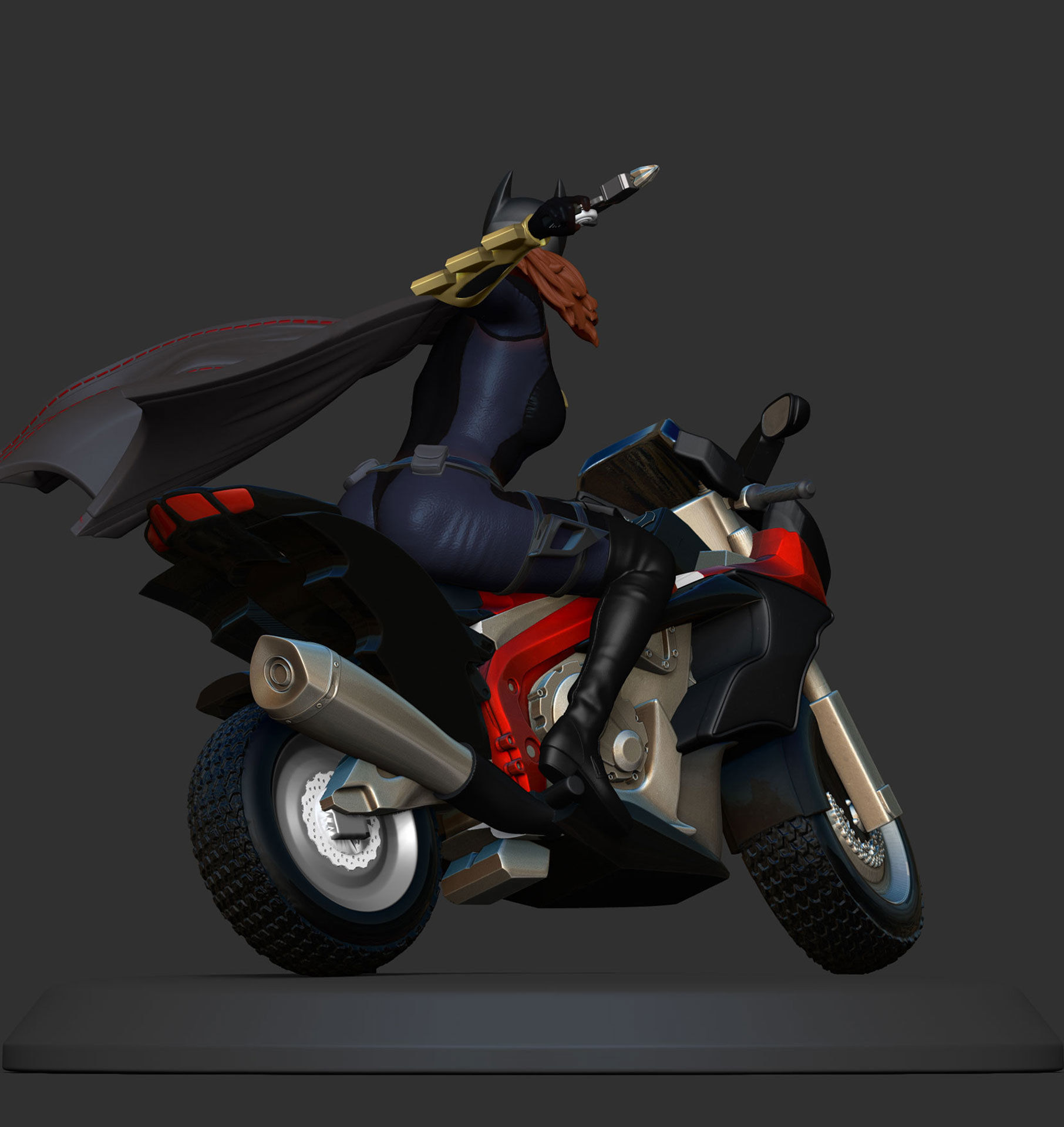 BATGIRL AND HER BIKE 3D print model_57