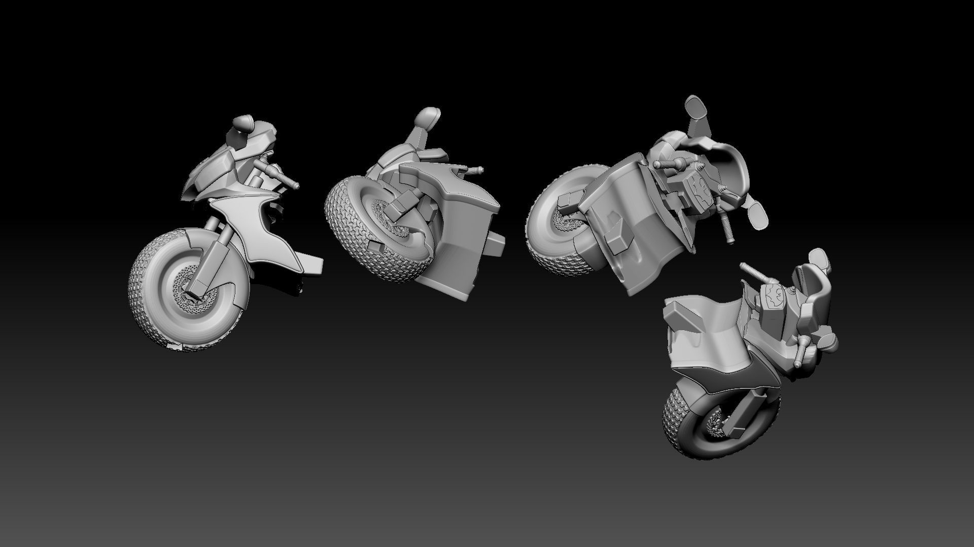 BATGIRL AND HER BIKE 3D print model_43