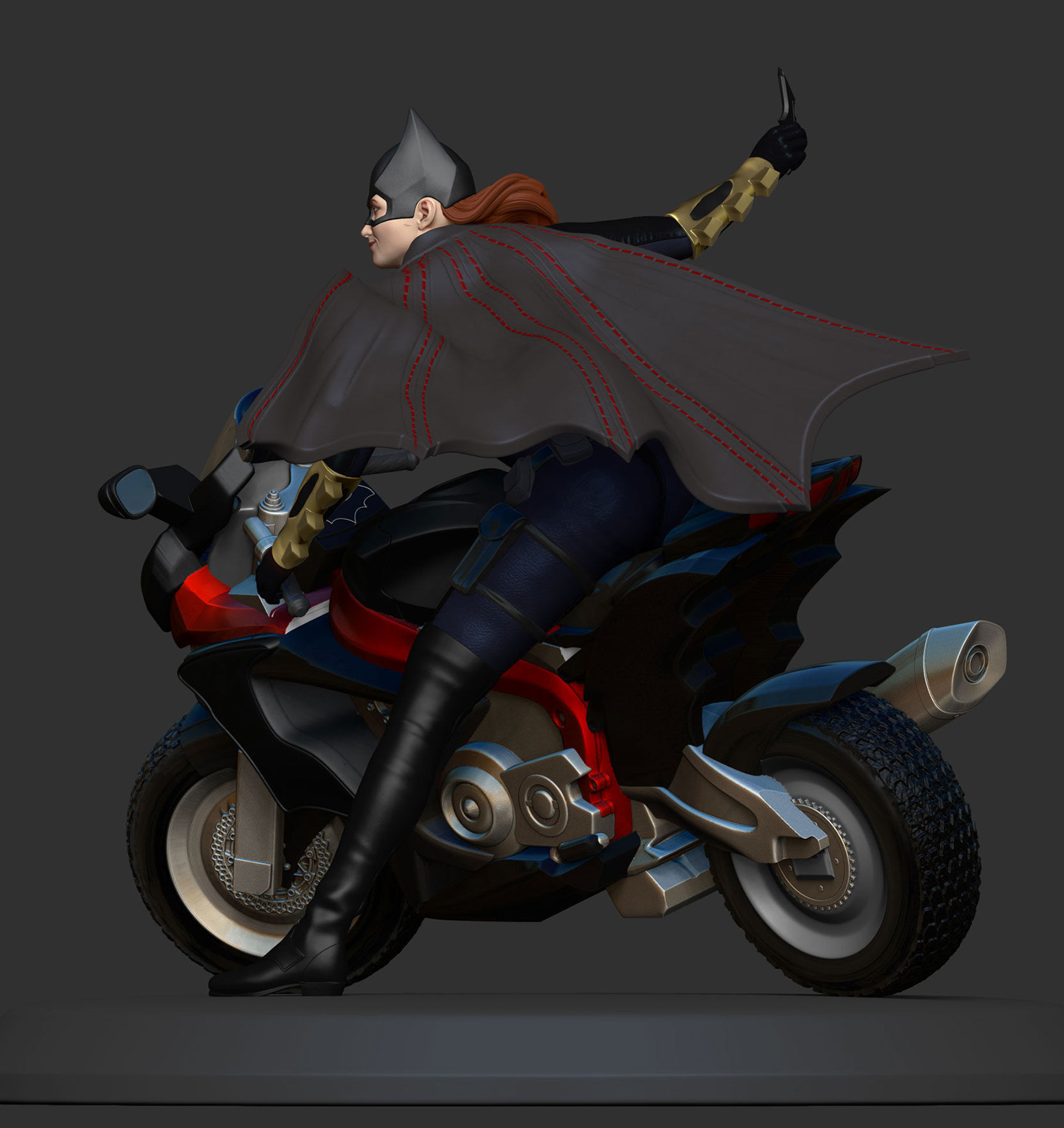 BATGIRL AND HER BIKE 3D print model_56