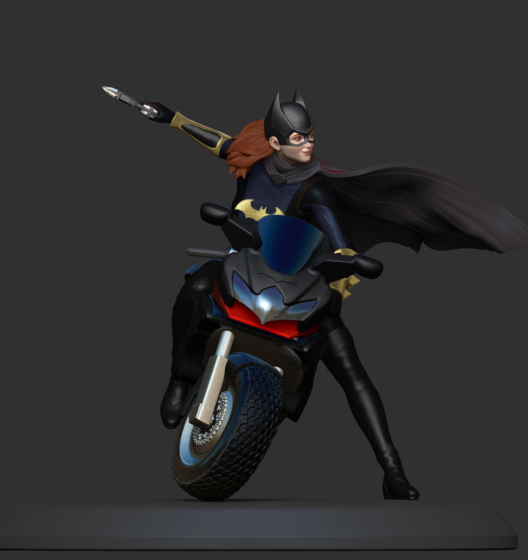 BATGIRL AND HER BIKE 3D print model_59