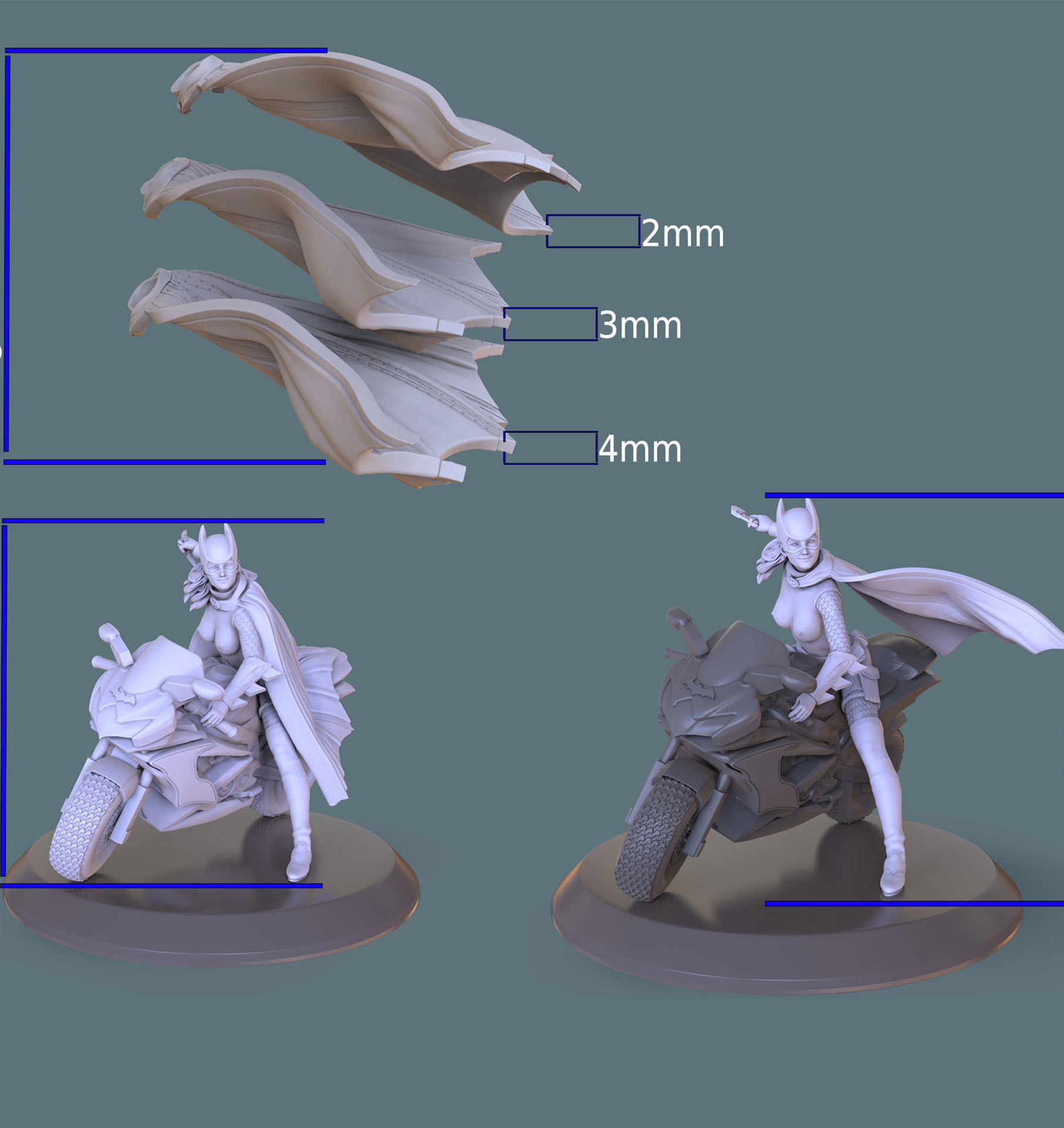 BATGIRL AND HER BIKE 3D print model_12