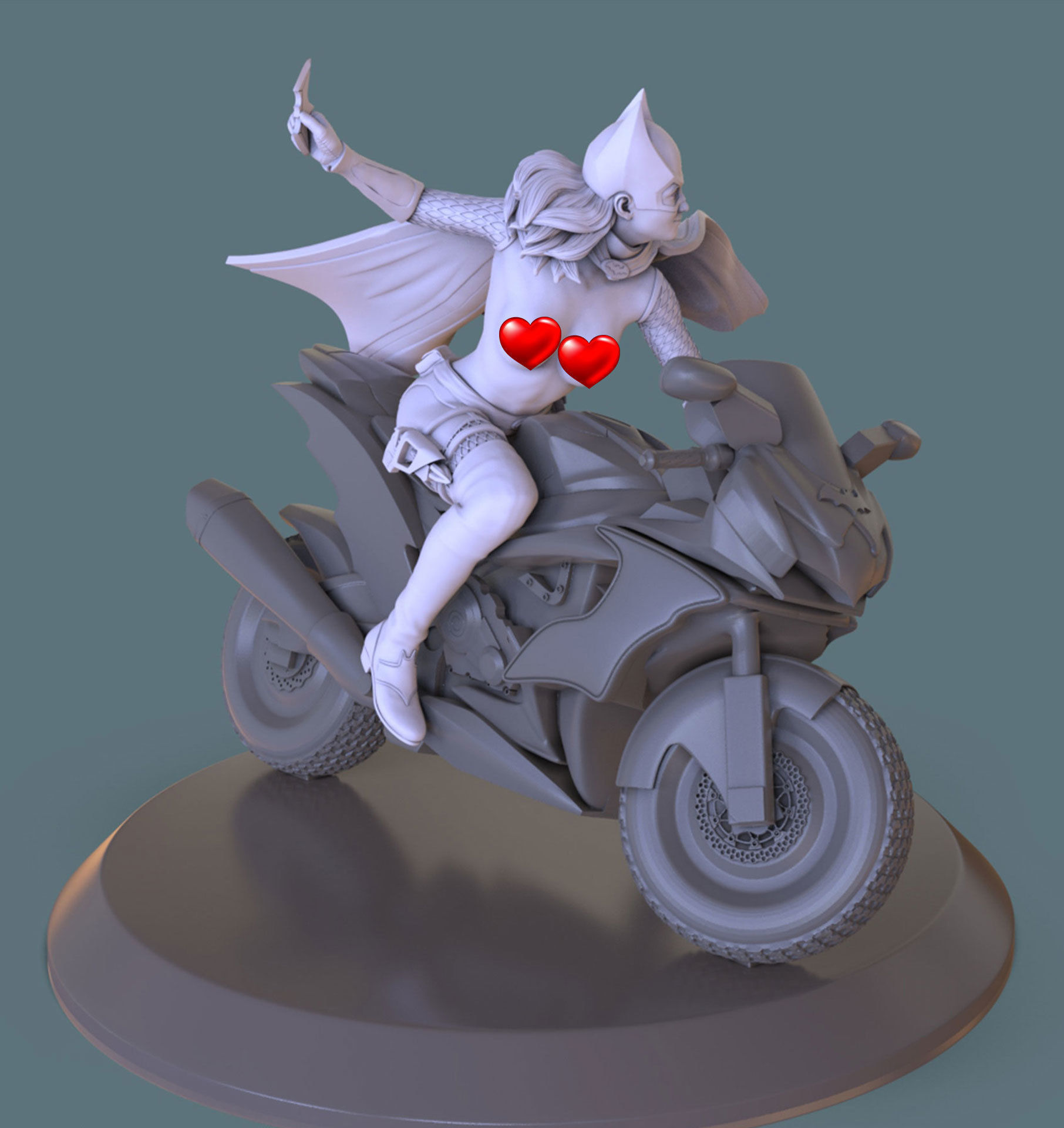 BATGIRL AND HER BIKE 3D print model_66