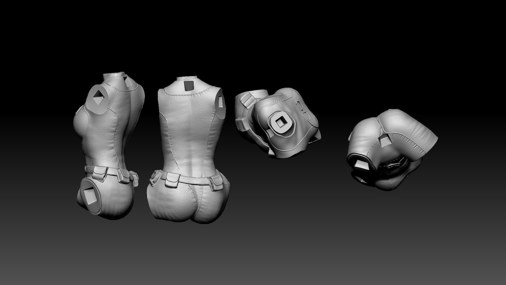 BATGIRL AND HER BIKE 3D print model_10