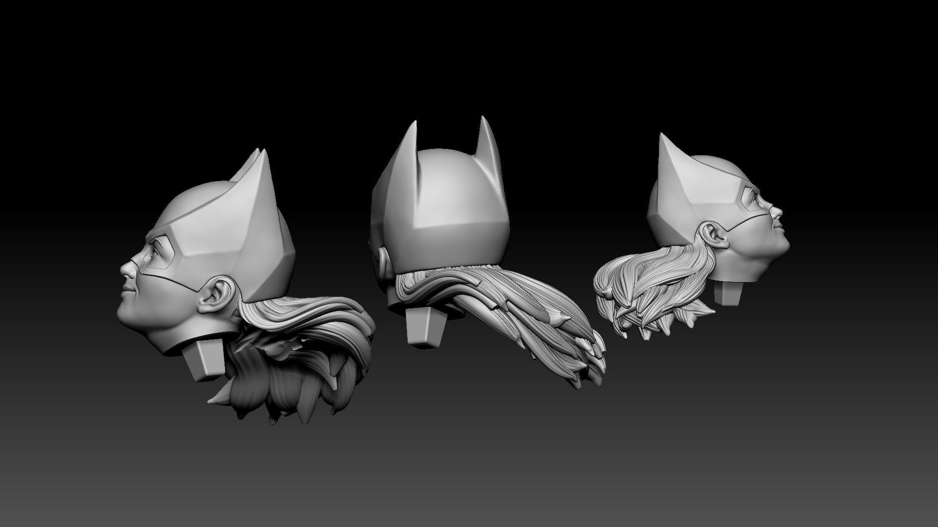 BATGIRL AND HER BIKE 3D print model_20