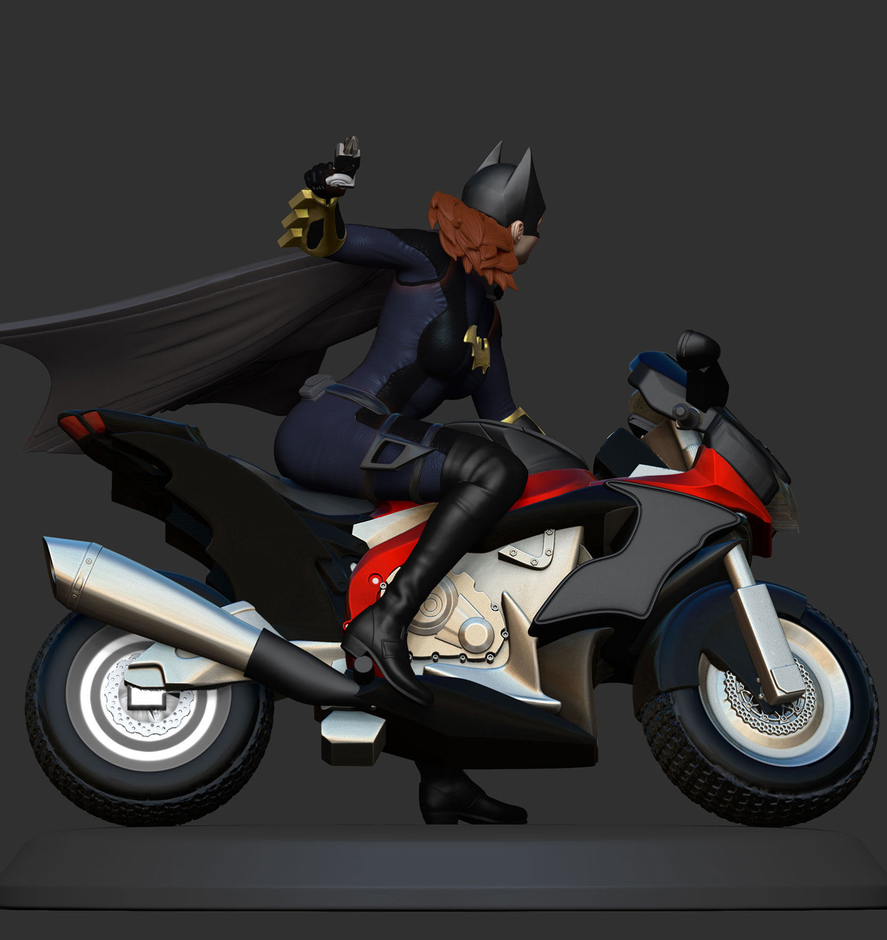 BATGIRL AND HER BIKE 3D print model_58