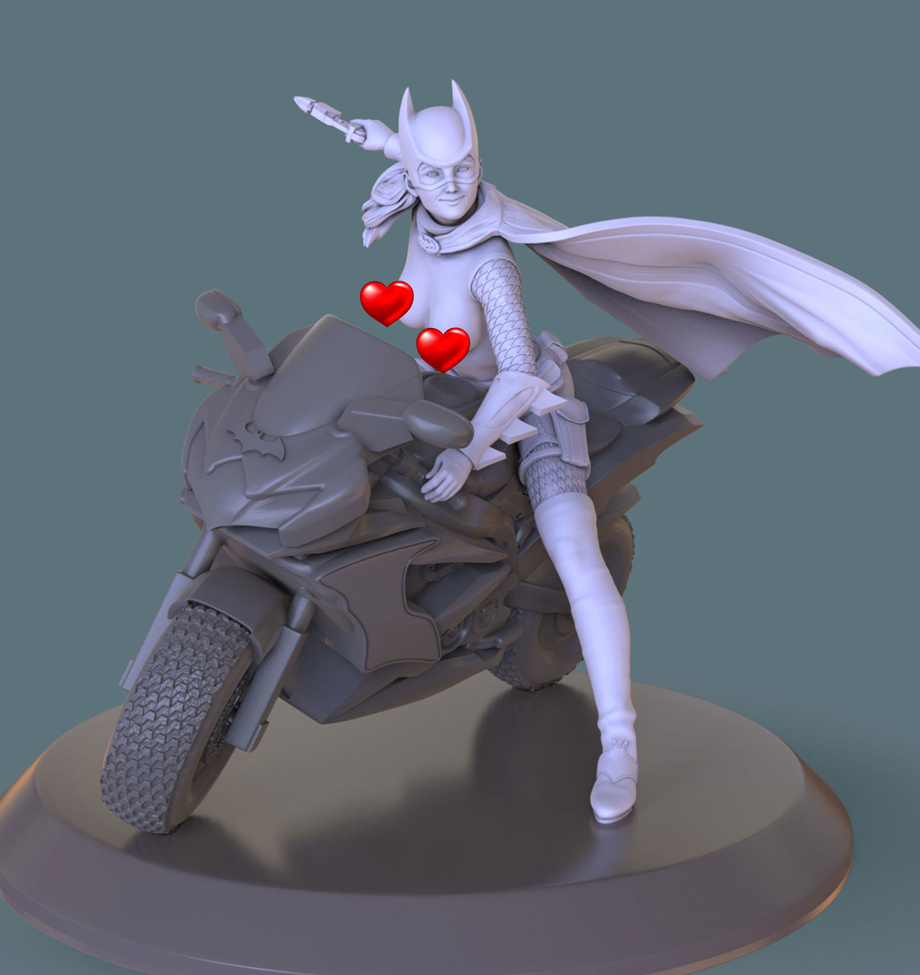 BATGIRL AND HER BIKE 3D print model_61