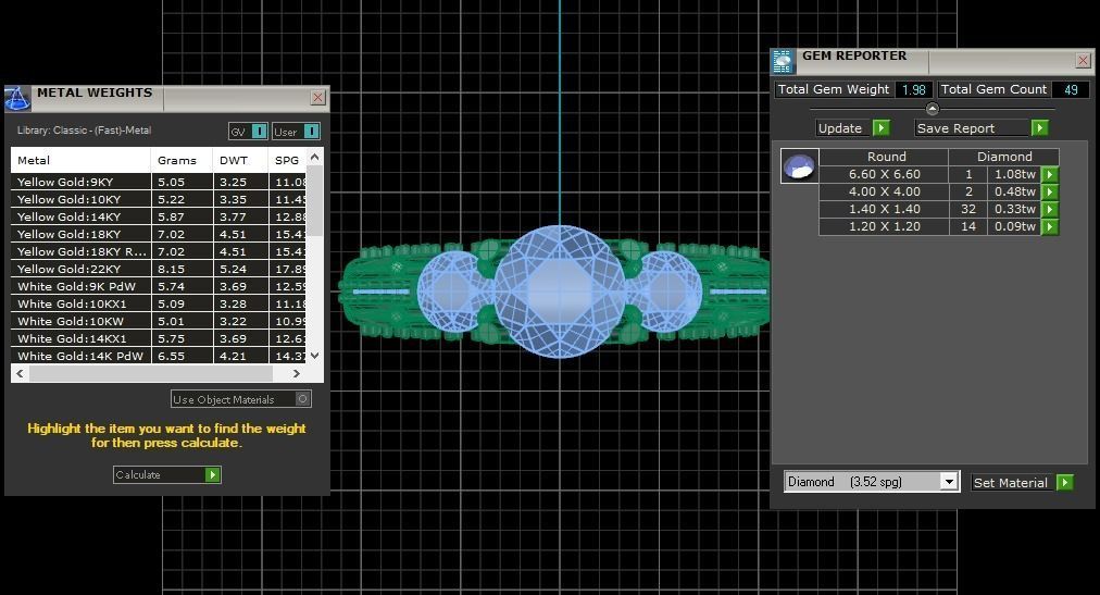 Three Stone Ring Wedding Engagement Women Ring 3D print model_3