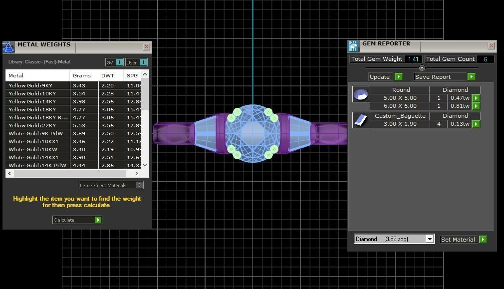 Three Stone Ring Wedding Engagement Women Ring 3D print model_3