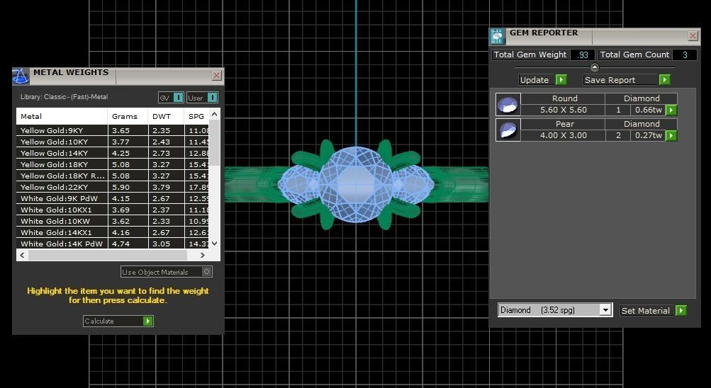 Three Stone Ring Wedding Engagement Women Ring 3D print model_3