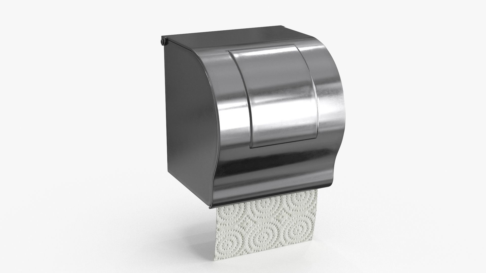 Toilet Paper Holder Low-poly 3D model_2