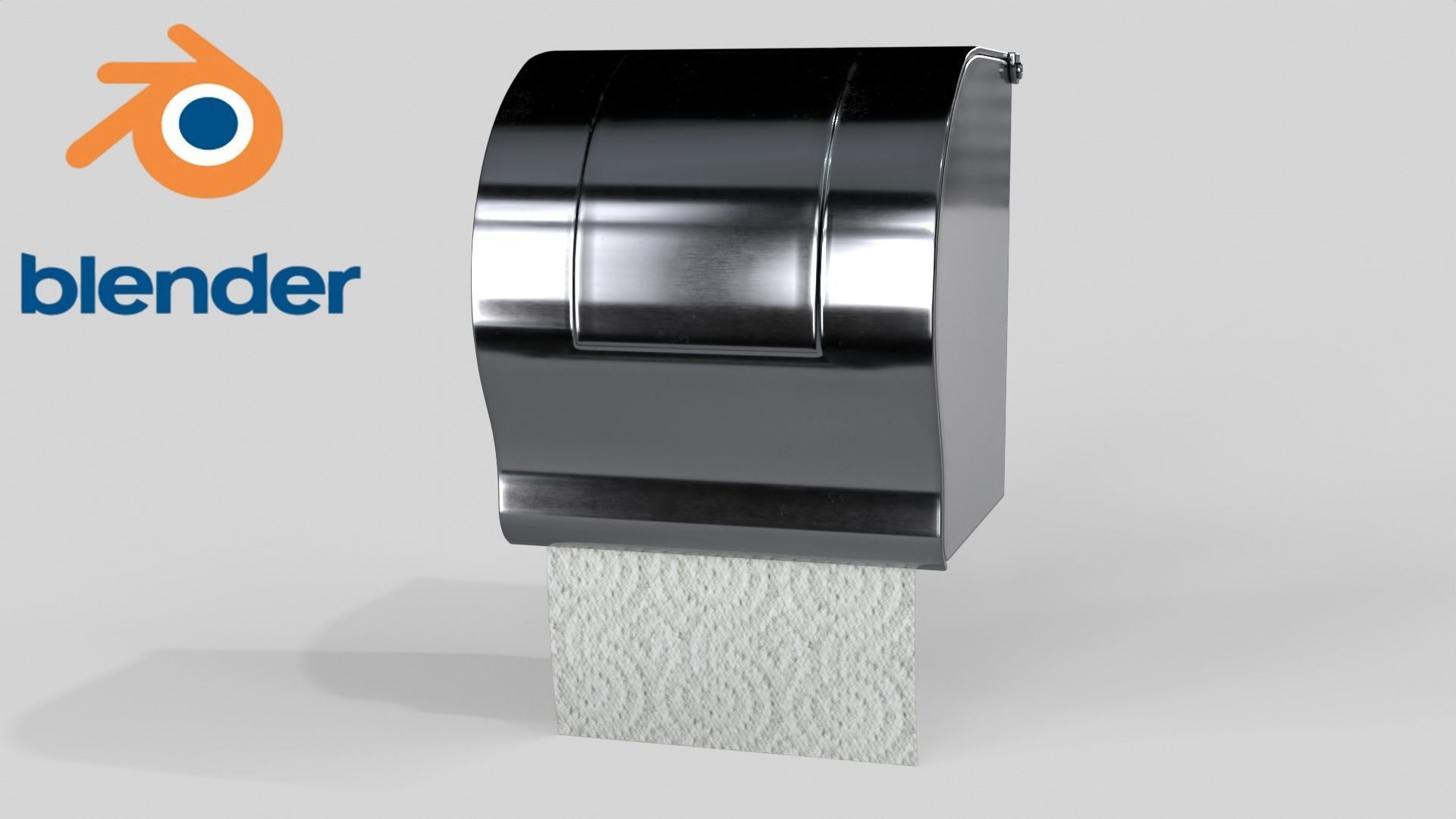 Toilet Paper Holder Low-poly 3D model_3