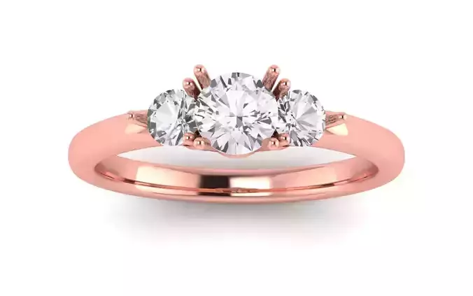 Three Stone Ring Wedding Engagement Women Ring