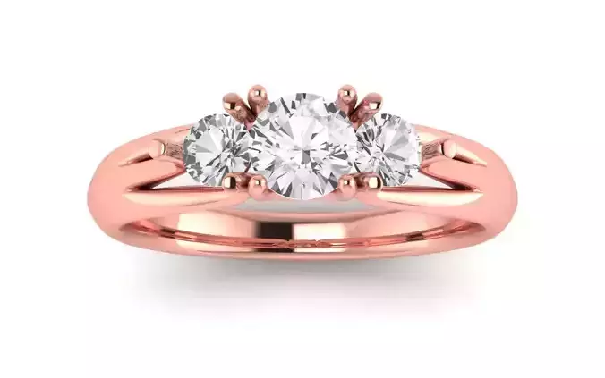 Three Stone Ring Wedding Engagement Women Ring