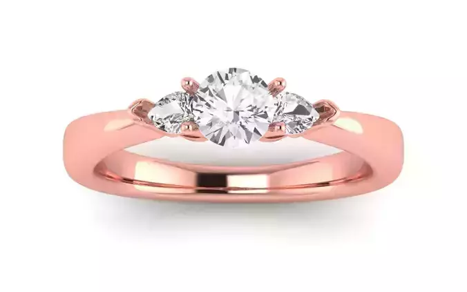 Three Stone Ring Wedding Engagement Women Ring