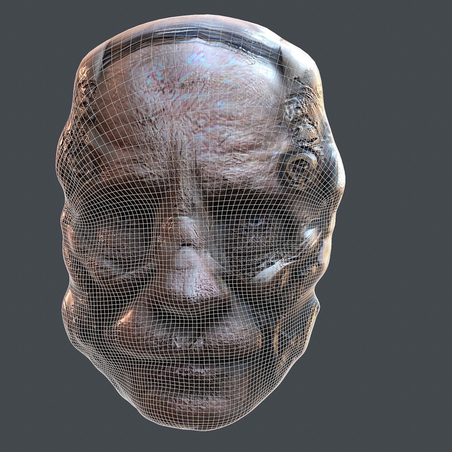 Gas mask printable helmet scifi character game space Low-poly Low-poly 3D model_8