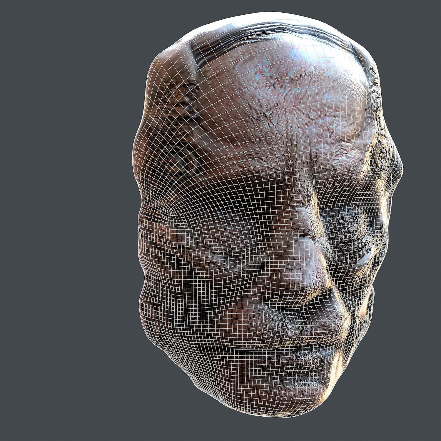 Gas mask printable helmet scifi character game space Low-poly Low-poly 3D model_9