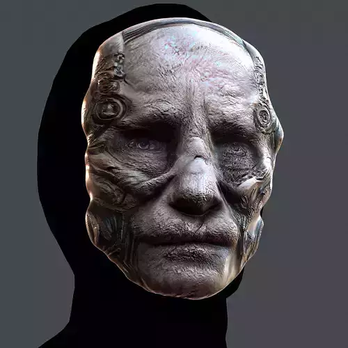 Gas mask printable helmet scifi character game space Low-poly 