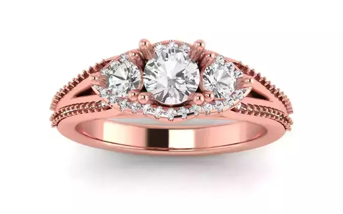 Solitaire Wedding Engagement Women Ring Cluster Ring