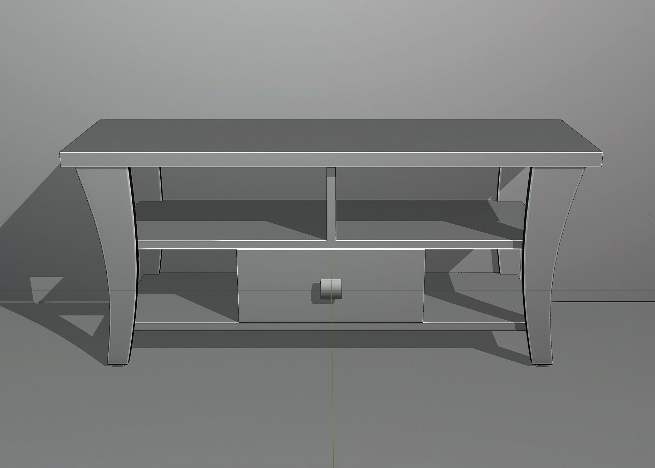 Wooden stand for multimedia 3 Low-poly 3D model_5