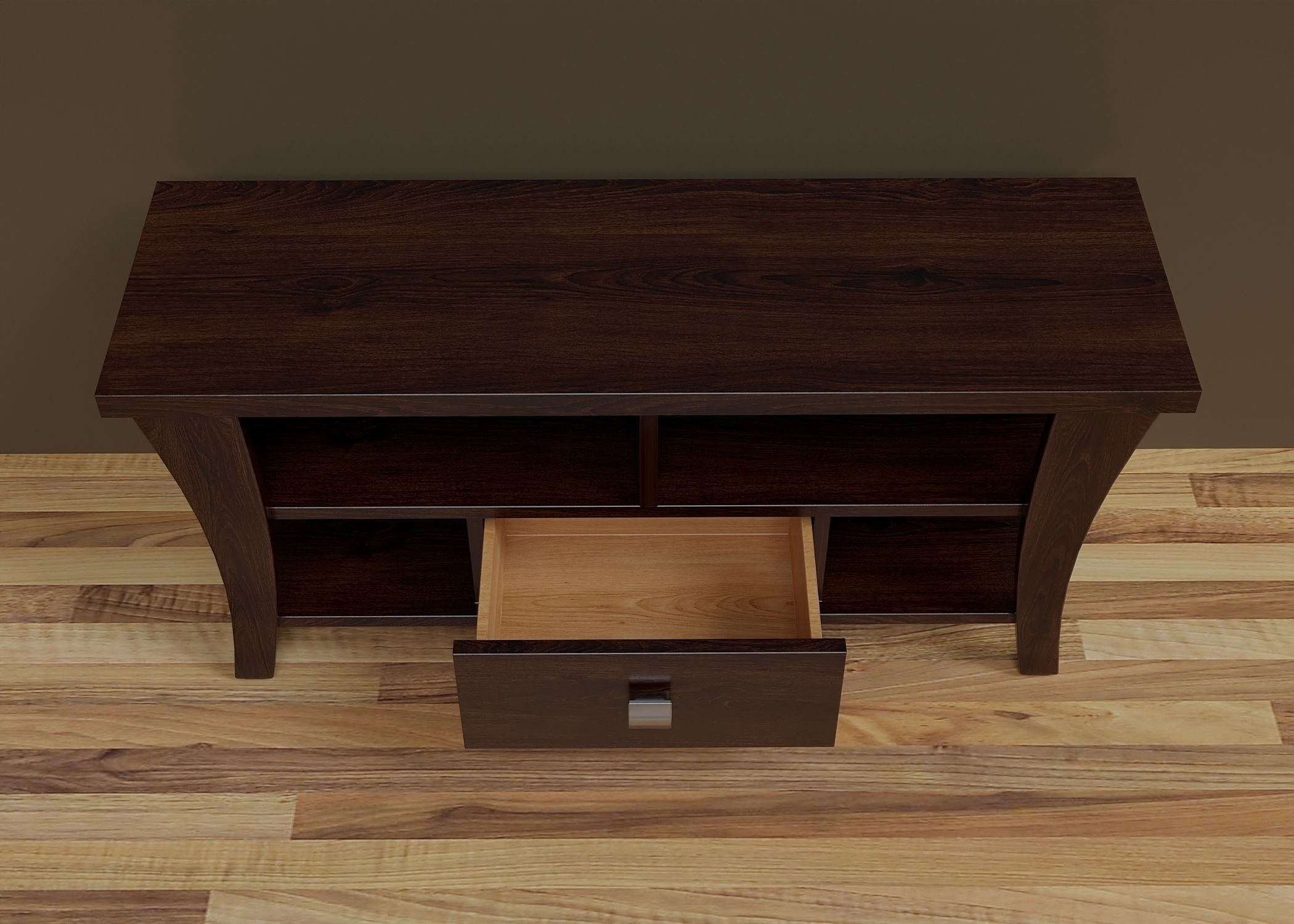 Wooden stand for multimedia 3 Low-poly 3D model_4