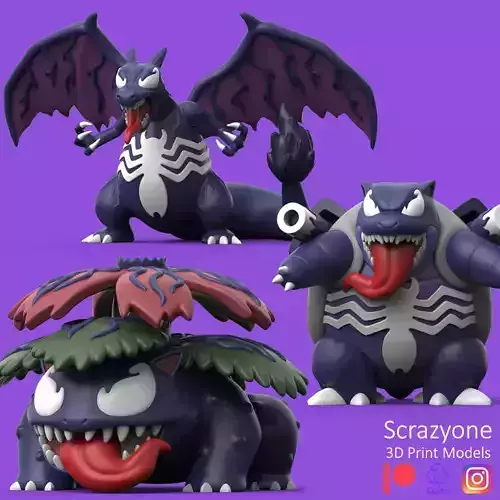 POKEMON - VENOM x CHARIZARD VENUSAUR BLASTOISE
