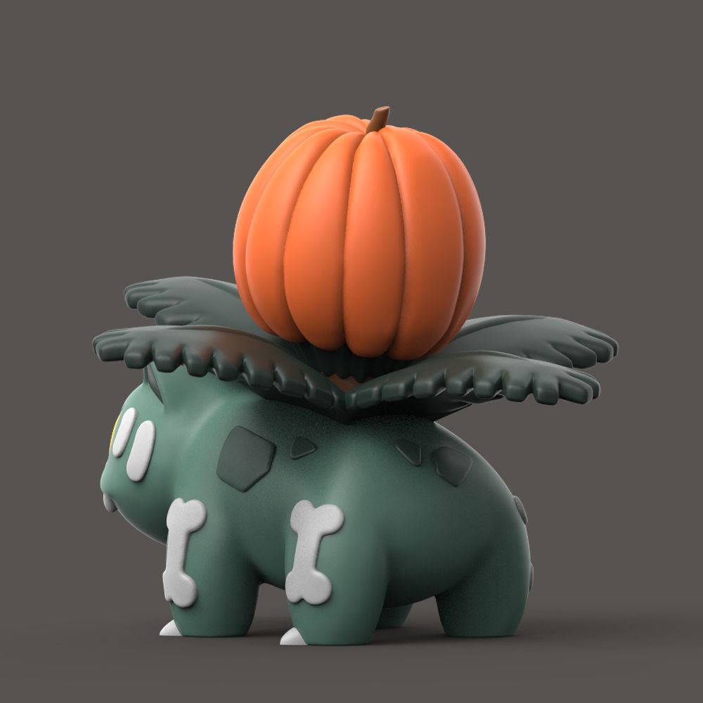 POKEMON - HALLOWEEN IVYSAUR 3D print model_2