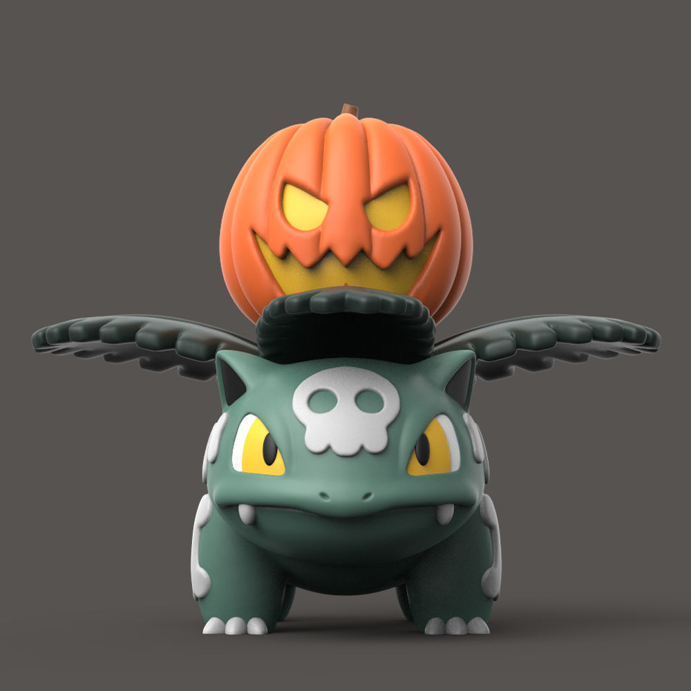 POKEMON - HALLOWEEN BULBASAUR EVOLUTION 3D print model_6