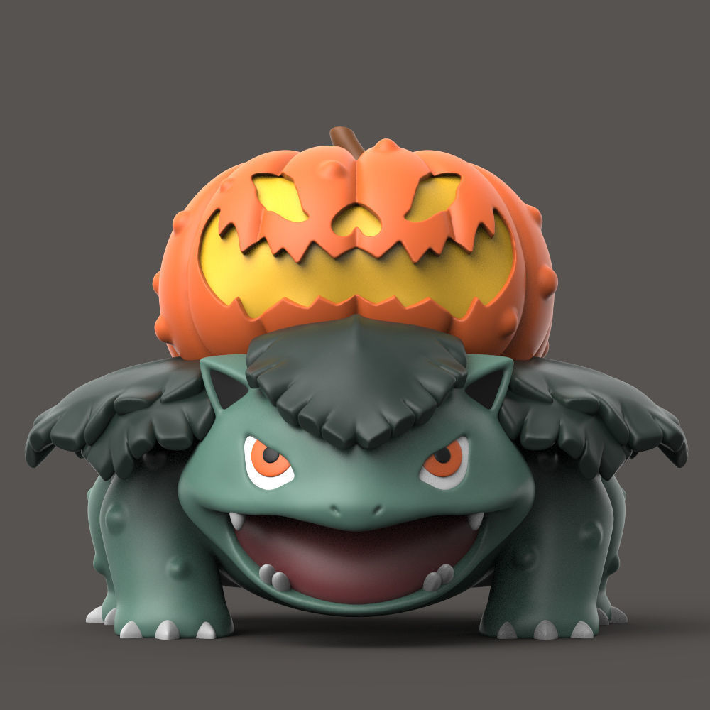 POKEMON - HALLOWEEN BULBASAUR EVOLUTION 3D print model_8