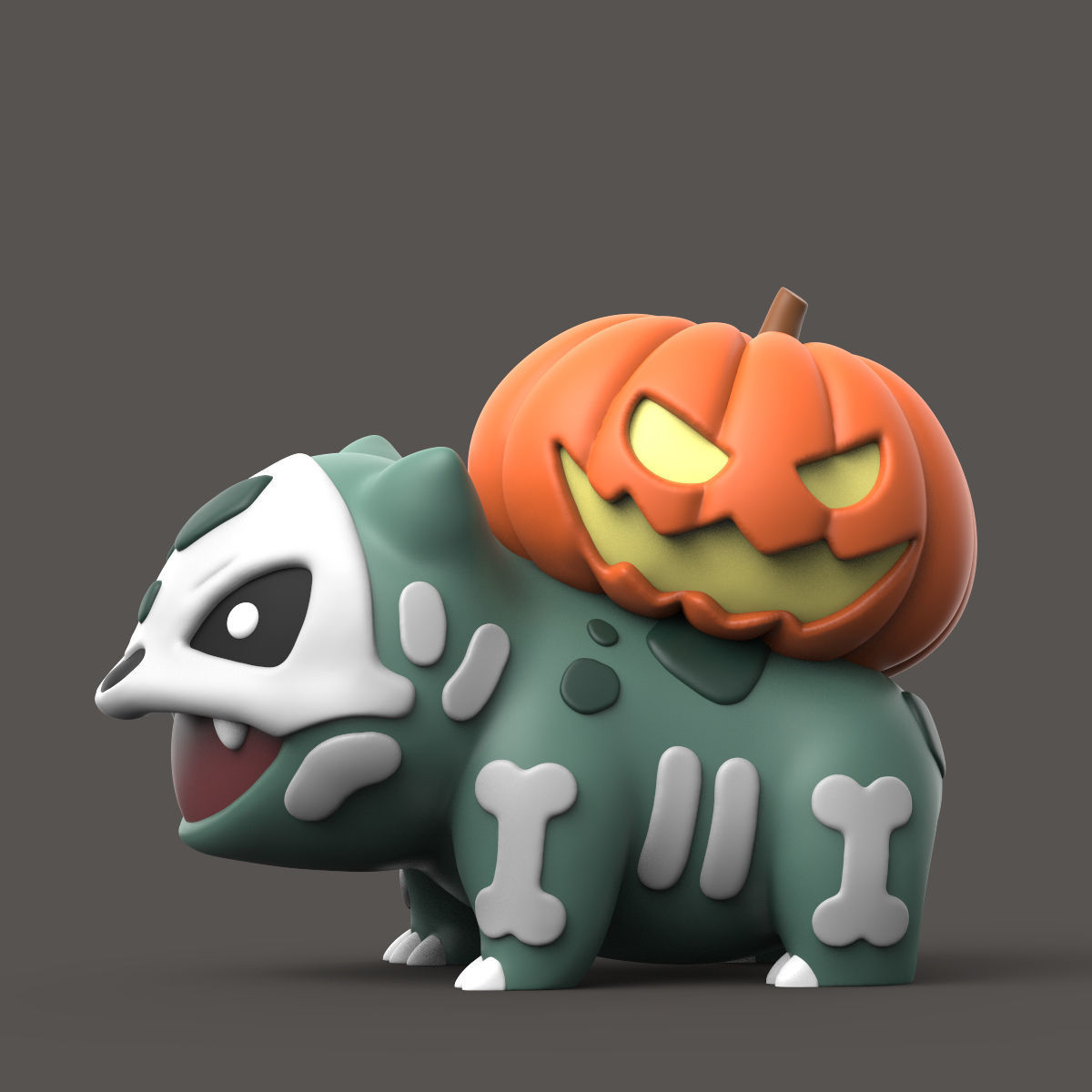 POKEMON - HALLOWEEN BULBASAUR EVOLUTION 3D print model_3
