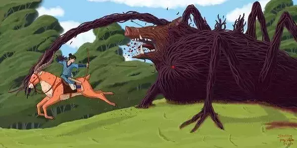 Boar Demon from Princess Mononoke Low-poly 3D model