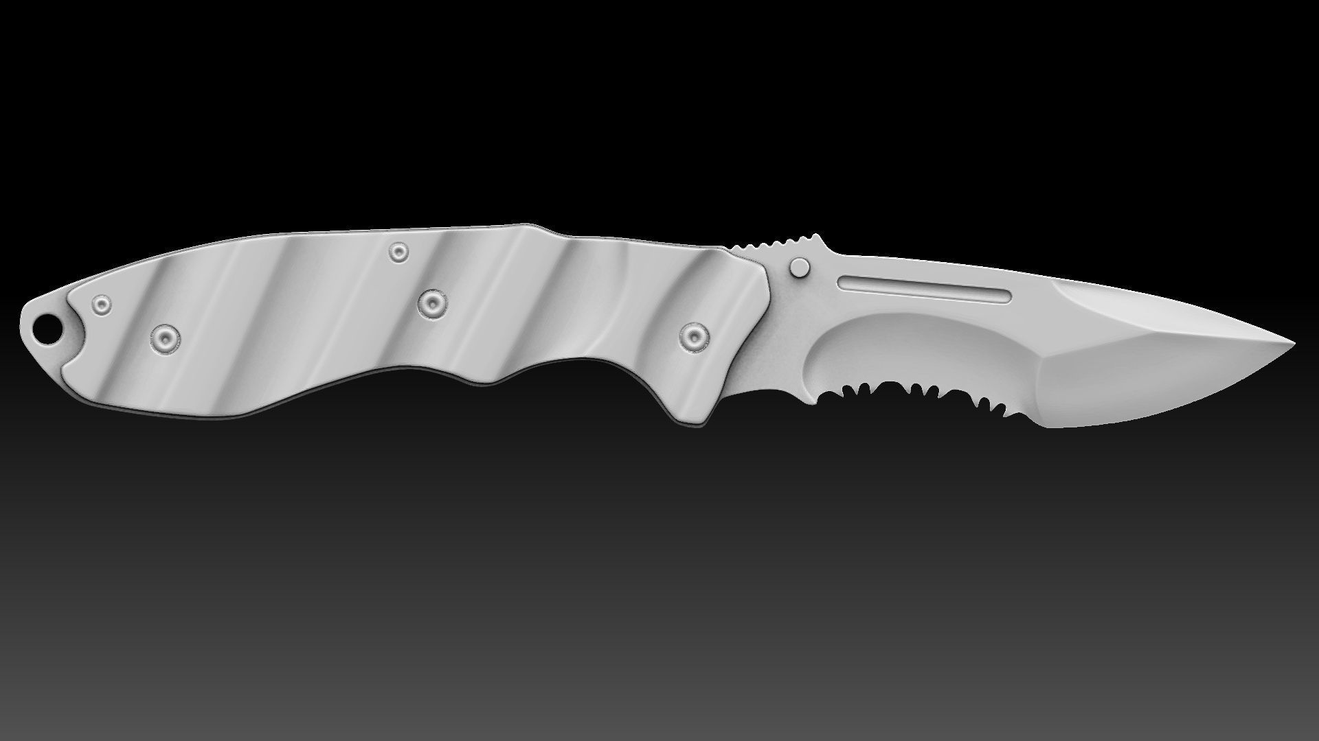 Combat Tactical Knife Printable 2 3D print model_7