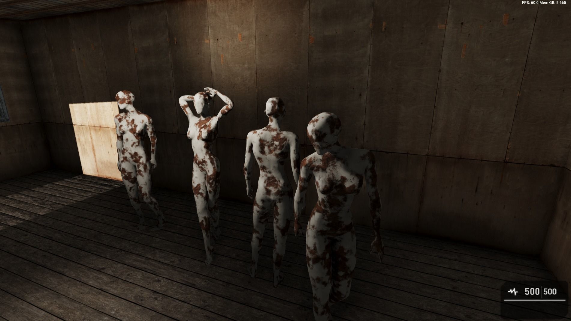 Post Apocalyptic Decaying Mannequins Low-poly 3D model_2