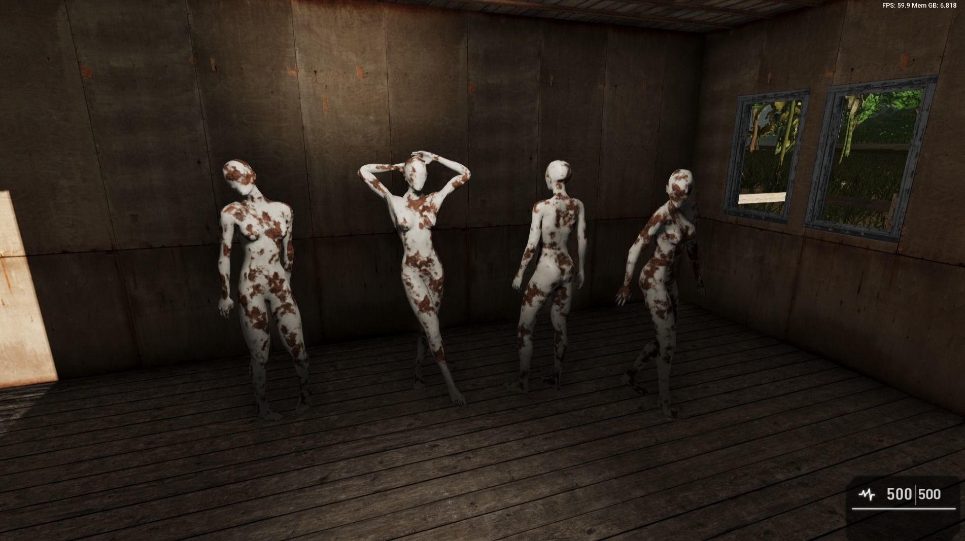 Post Apocalyptic Decaying Mannequins Low-poly 3D model_3