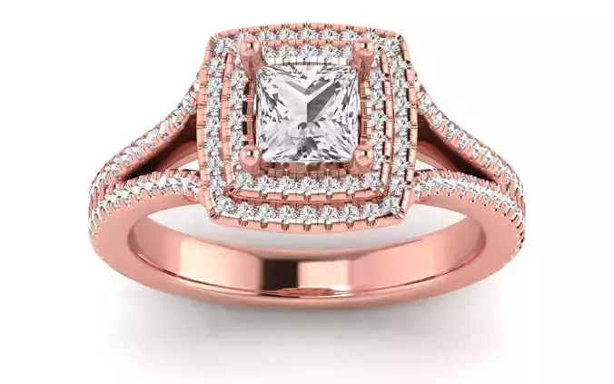 Wedding Engagement Princess Stone Halo Ring