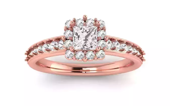 Wedding Engagement Princess Stone Square Hole Ring