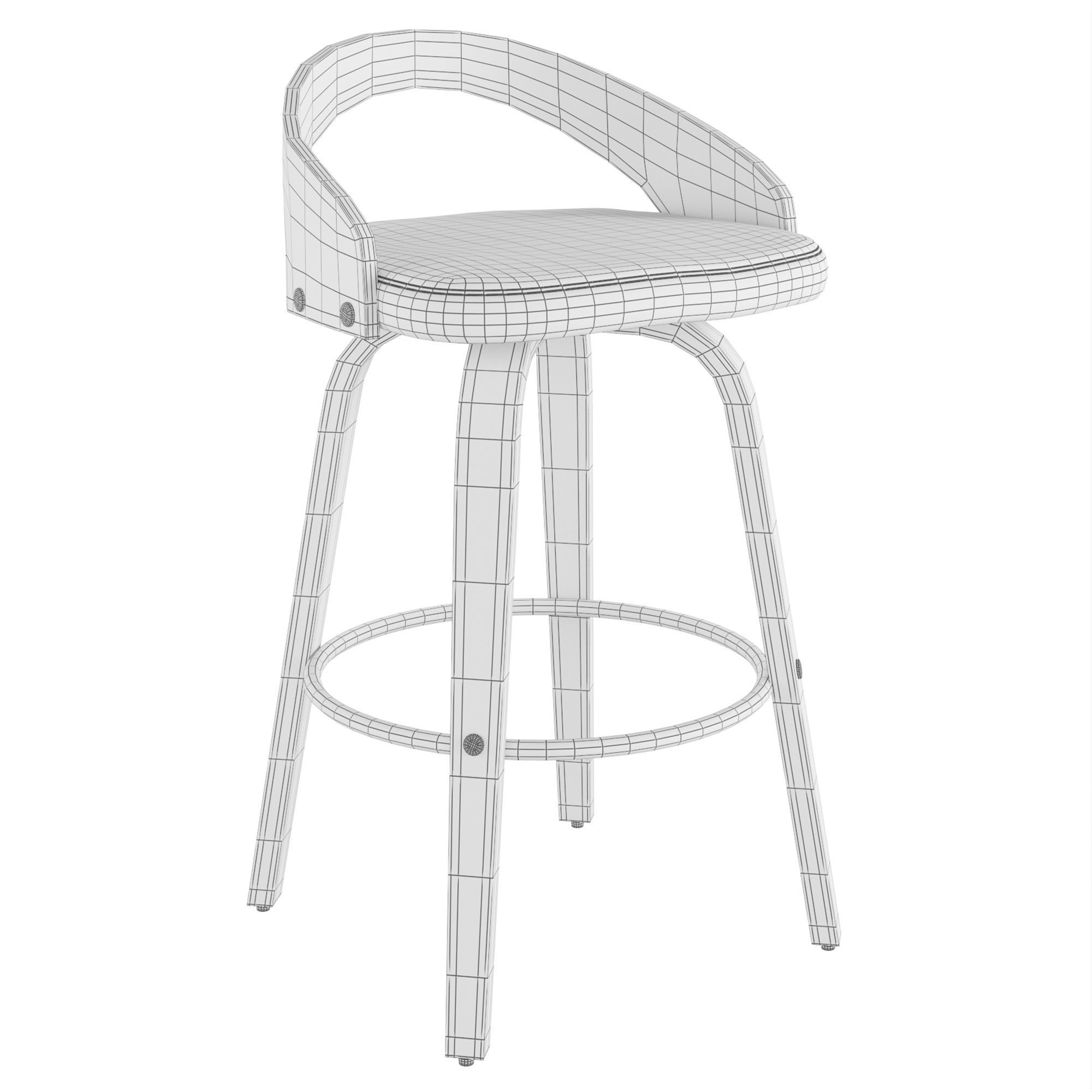Bar stool Maxime 3D model_1