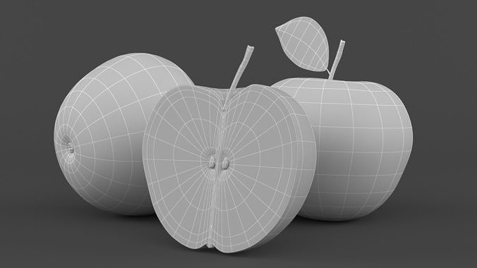 Apple Fruit 3D model 7