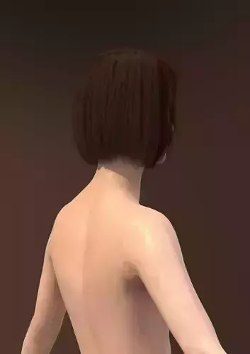 Short hair 003-FV2 for Yuna-FV2 3D model from 3DClo Software 3D model