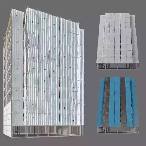 Plastic Facade Low-poly 3D model