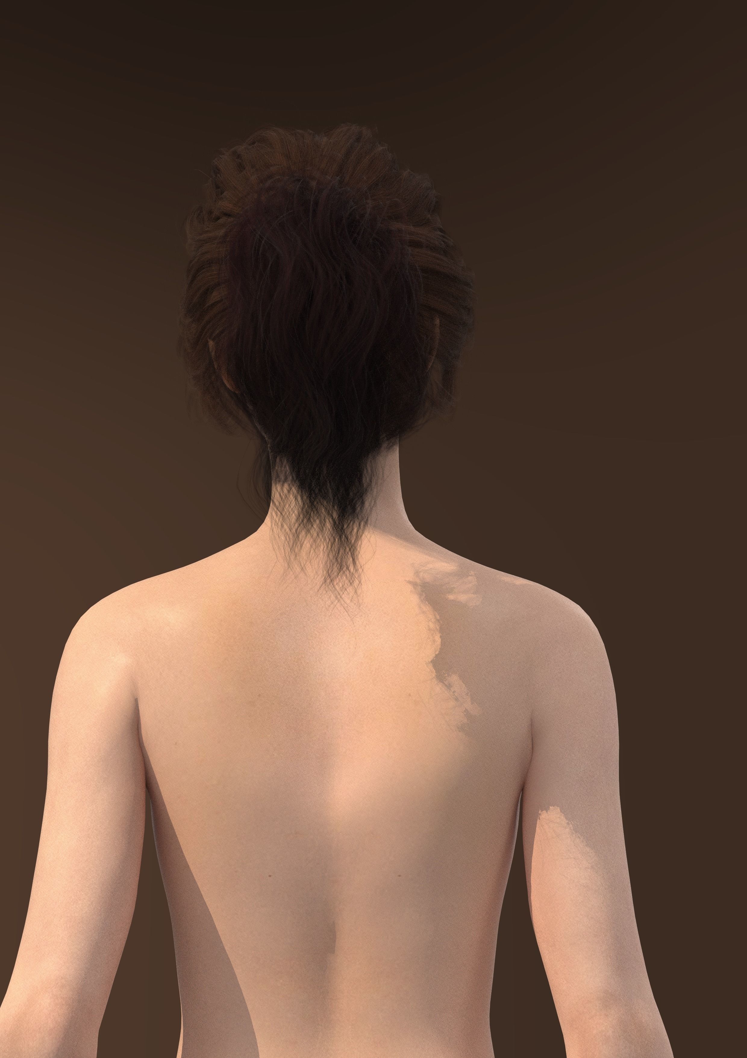 Long hair 004-FV2 for Yuna-FV2 3D model from 3DClo Software 3D model_5