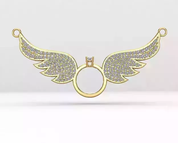 Wings necklace jewelry 20-MP 3D print model