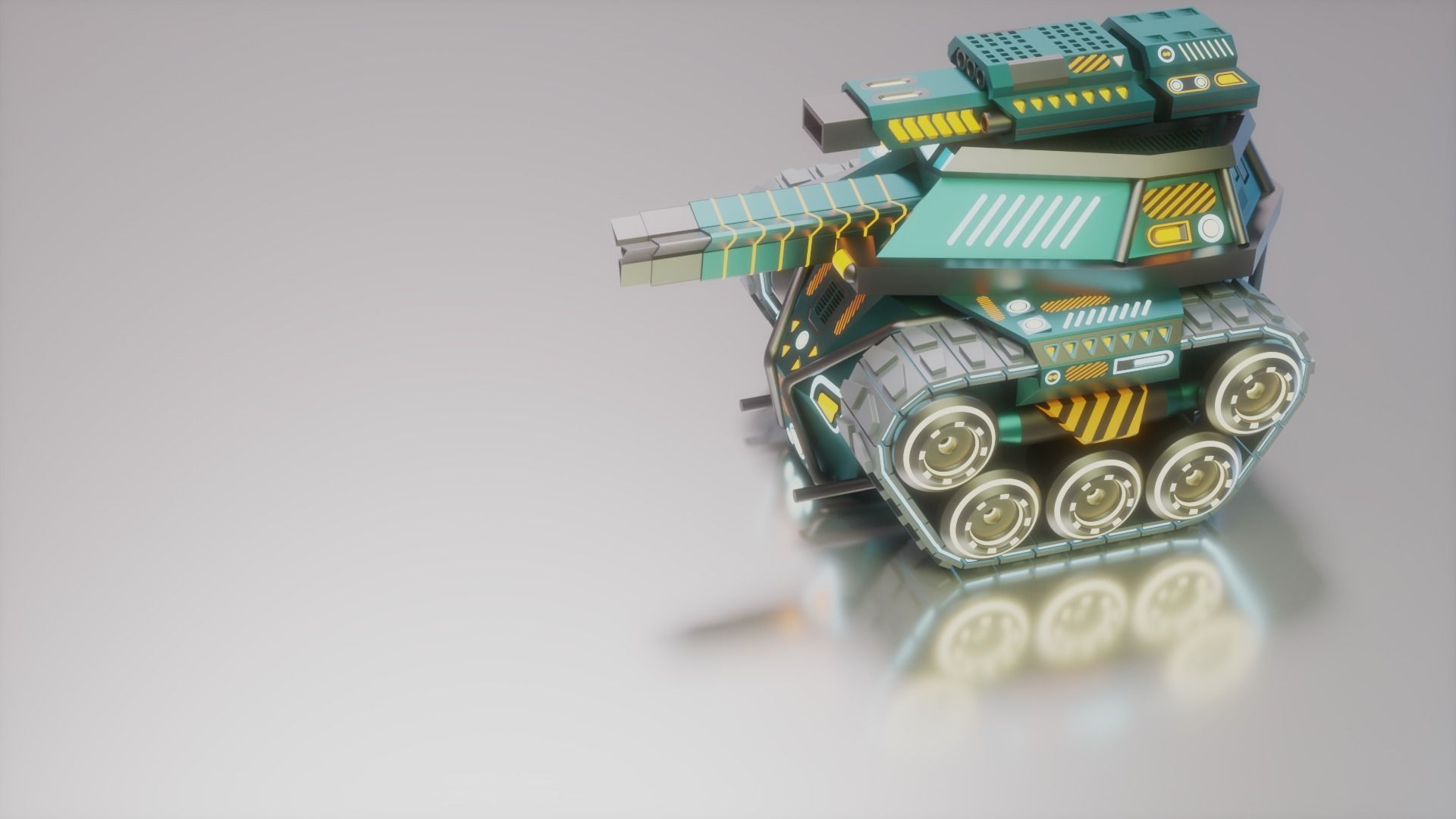 Stylized Sci fi Tank 3D model | CGTrader