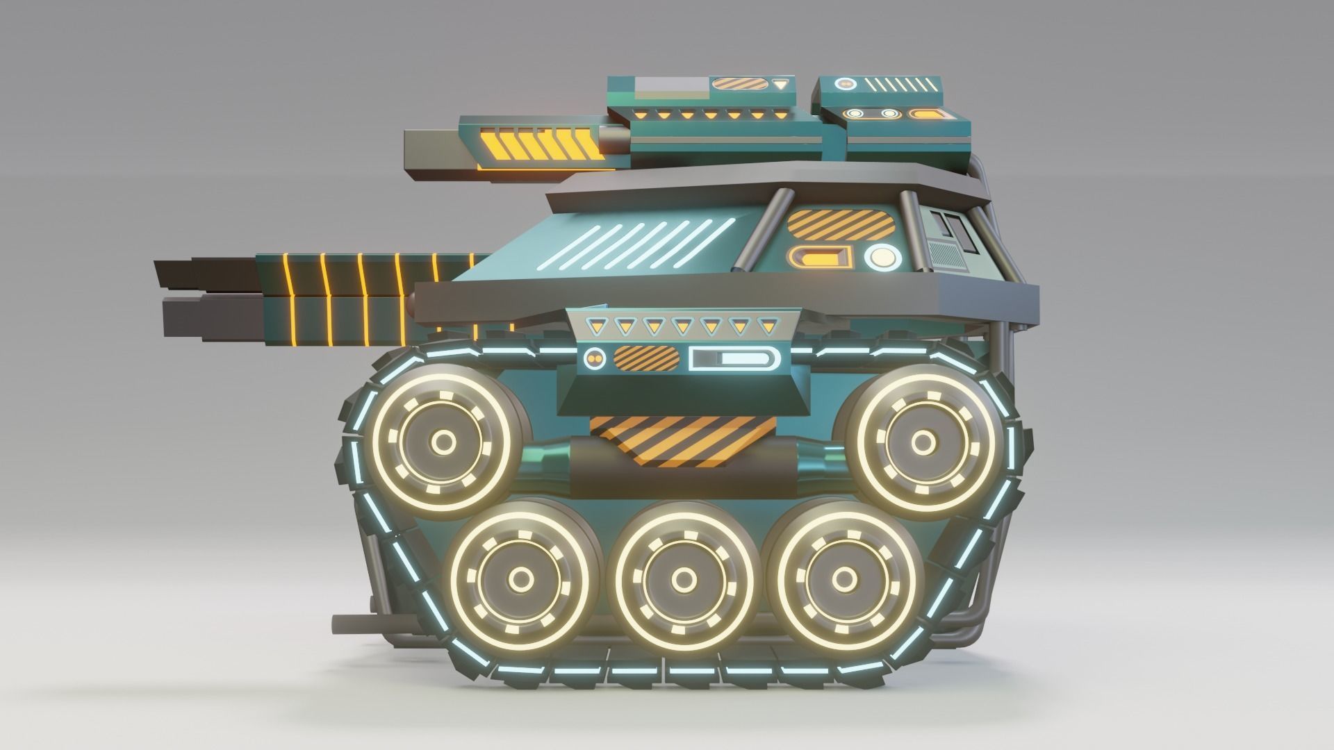 Stylized Sci fi Tank 3D model | CGTrader