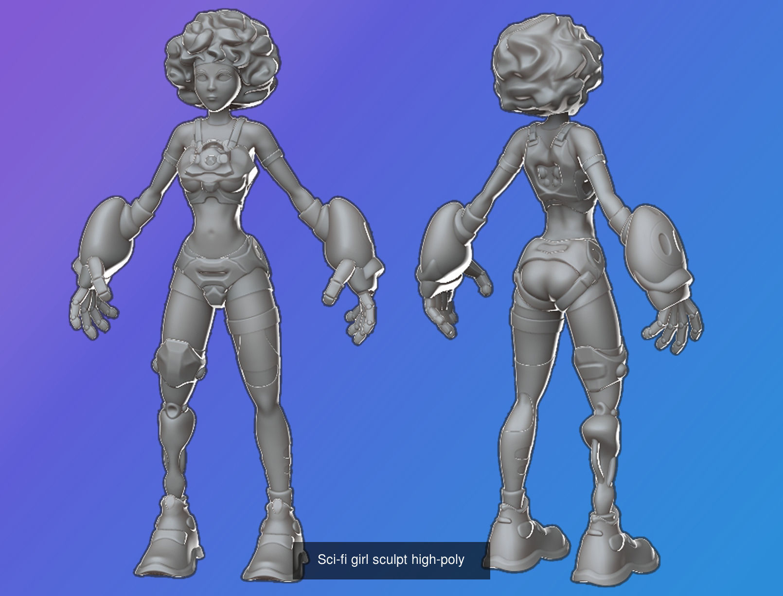Girls basemeshes pack 3D Model Collection_2