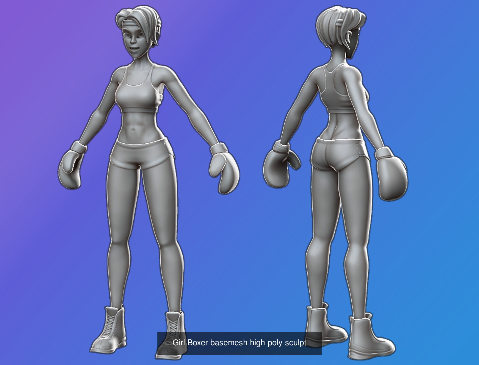 Girls basemeshes pack 3D Model Collection_3