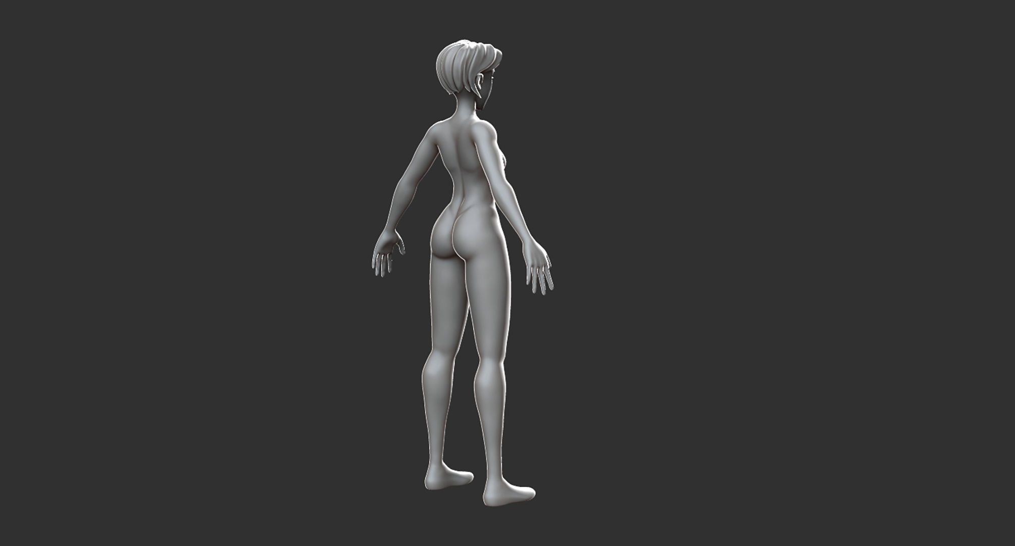 Girls basemeshes pack 3D Model Collection_7
