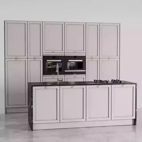 kitchen05 kitchen with cabinets and stainless steel appliances