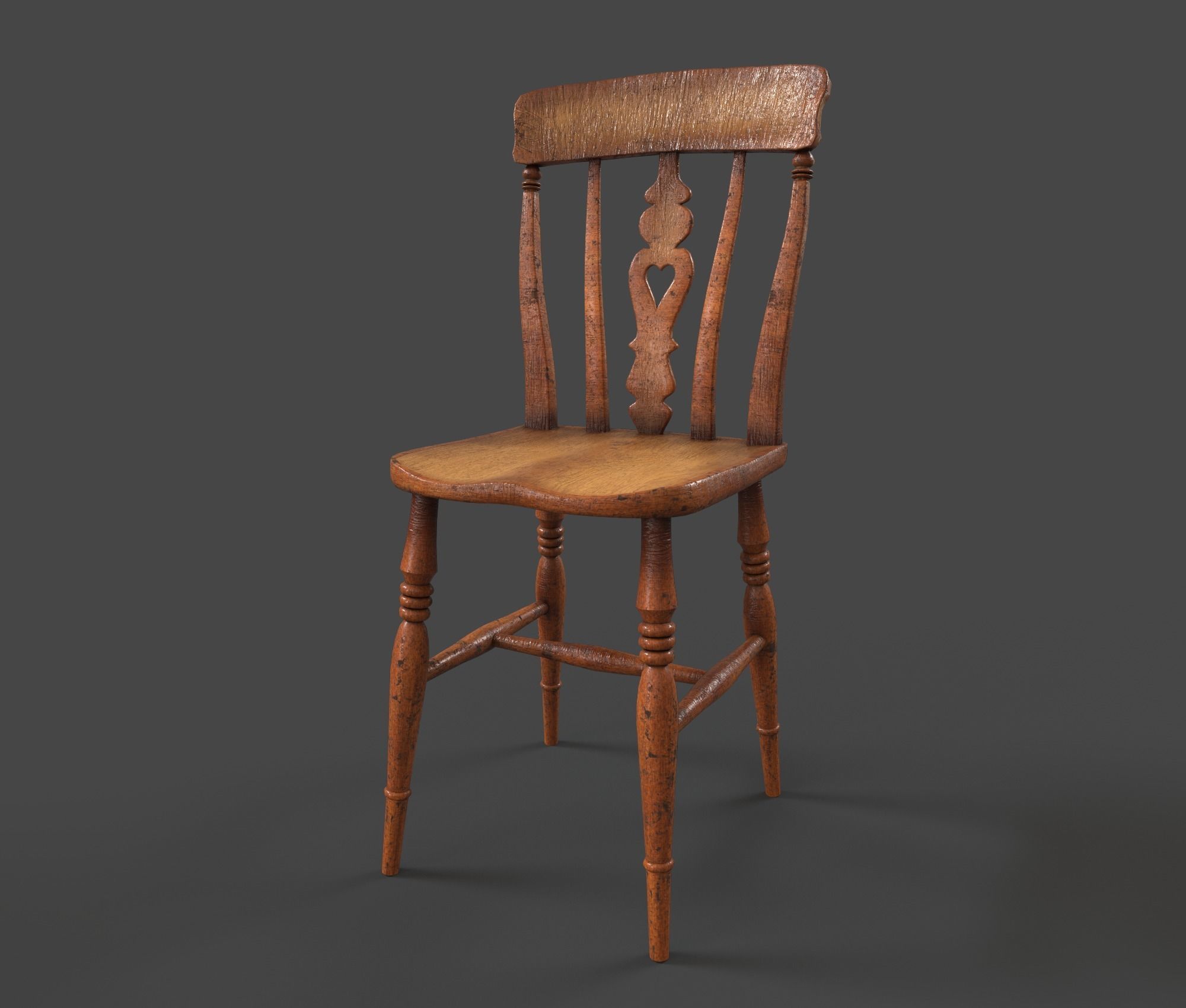 Old Vintage Furniture Pack Low-poly 3D model_4